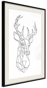 Artgeist Plagát - Geometric Deer [Poster] Veľkosť: 20x30, Verzia: Čierny rám