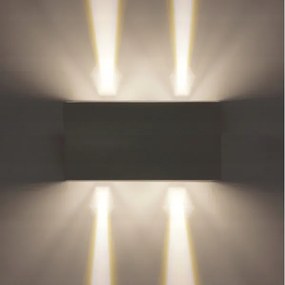 LED Vonkajšie nástenné svietidlo LED/12W/230V IP54 čierna