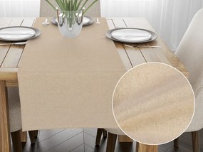 Biante Dekoračný behúň na stôl Leona LN-161 Béžový/zlatý trblietavý 45x140 cm
