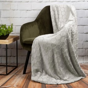 EUROFIRANY FLANELOVÁ DEKA ZOE2 150X200 CM STRIEBORNÁ