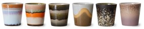 HK living Kameninový hrnček 70's Elements 180 ml – set 6 ks
