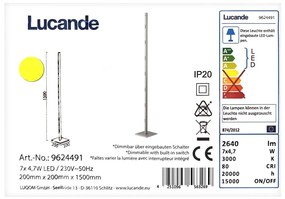 Lucande - LED Stmievateľná stojacia lampa MARGEAU 7xLED/4,7W/230V