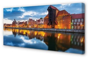 Obraz na plátne Gdańsk riečne budovy 140x70 cm