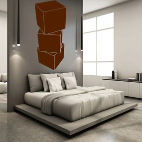 Veselá Stena Samolepka Kocky 3D Farba: béžová, Veľkosť: 60 x 27 cm