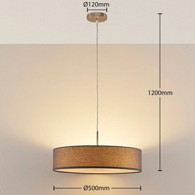 Závesné svietidlo Sebatin pre E27 LED, 50 cm, sivá