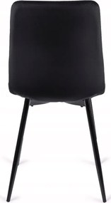 Sada stola HARRY 102-142 cm, dub Artisan/čierna, a 6 čiernych stoličiek PERU