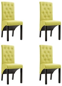 Jedálenské stoličky 4 ks zelené látkové