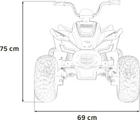 Ramiz McLaren Racing MCL 35 detská štvorkolka šedá + diaľkové ovládanie + pomalý štart + EVA + LED audio