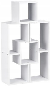 Regál na knihy, modulárna skriňa, komoda, police, BIELA