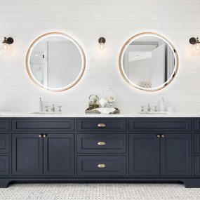 Rea MMJ, okrúhle LED zrkadlo 100 cm, medená matná, HOM-05498