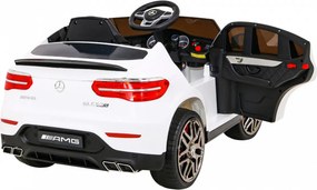 Ramiz Elektrické autíčko Mercedes Benz GLC63S SUV pre deti biele + diaľkové ovládanie + pohon 4x4