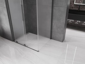Mexen Velar, sprchový kút s posuvnými dverami 120 x 70 cm, 8mm sklo námraza, brúsený grafit, 871-120-070-31-95