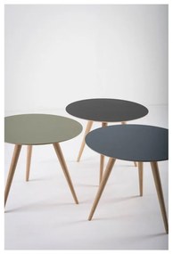 Odkladací stolík z dubového dreva s čiernou doskou Gazzda Arp, ⌀ 55 cm