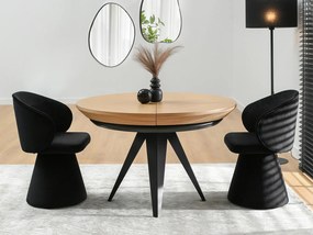 Jedálenský stôl Mostrado (dub + čierna). Akcia -16%. Vlastná spoľahlivá doprava až k Vám domov. 1137141