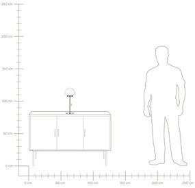 Stolná lampa strieborná MORUGA Beliani