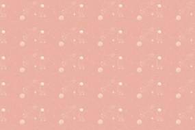Tapeta ružové geometrické vzory - 75x1000 cm