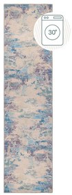 Modro-fialový umývateľný behúň s prímesou recyklovaných vlákien 60x230 cm Reid – Flair Rugs
