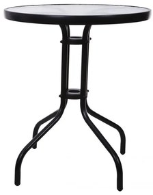 Okrúhly záhradný stôl 60 cm sklenený