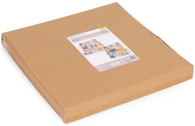 ECOTOYS Veľká drevená senzorická manipulačná tabuľa pre deti vzdelávací panel XL