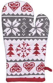 Chňapka kuchynská, Folk 2206, šedo červená