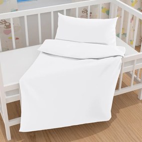 Biante Detské saténové posteľné obliečky do postieľky ST-001 Biele Do postieľky 90x140 a 40x60 cm
