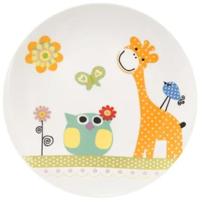 Plytký detský tanier ŽIRAFA pr. 21 cm