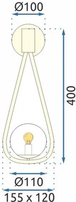 Toolight - sklenená nástenná lampa G9 APP603-1W, zlatá, OSW-08996