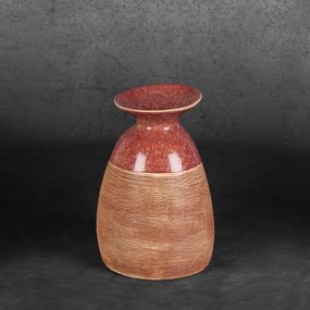 VÁZA ELDA (02) 16X15X22 CM ČERVENÁ