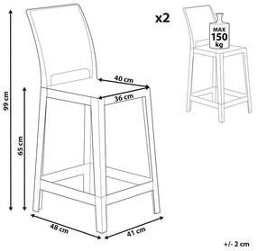 Set 2ks barových stoličiek Worpenza (biela) . Vlastná spoľahlivá doprava až k Vám domov. 1076580