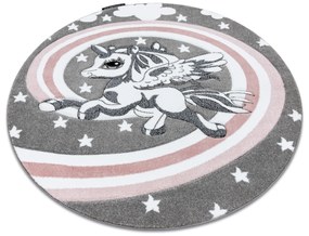 Okrúhly koberec PETIT PONY Poník, sivý