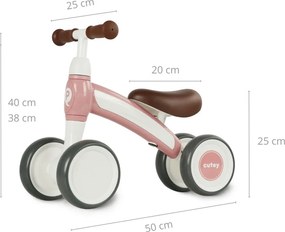 MILLY MALLY Qplay roztomilé vozidlo Retro ružová