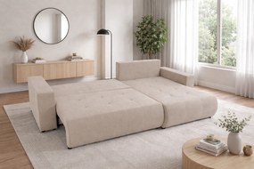 ROHOVÁ SEDAČKA TRAVIS WIND 84 SIVÁ 277 x 143