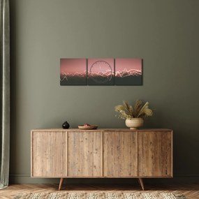 Abstraktný obraz (s hodinami) (90x30 cm)