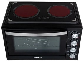 Orava Elektra-C38 elektrická rúra s dvojplatničkovým sklokeramickým varičom, 38 l
