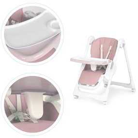 Vysoká stolička na kŕmenie, výškovo nastaviteľná PINK