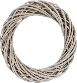 Prírodný šedý ratanový veniec Rattan L - Ø 50*9 cm