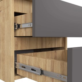 Noční stolek CL2 40 cm dub artisan/grafitově šedý