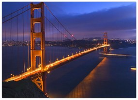 Sklenený obraz - Golden Gate Bridge (70x50 cm)
