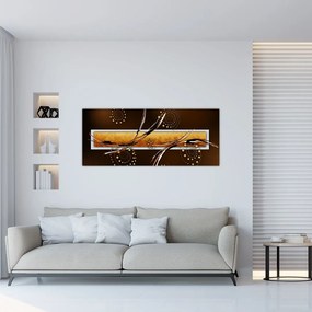Obraz abstrakcie - Motýle (120x50 cm)