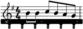 Vešiak na stenu do chodby MUSIC