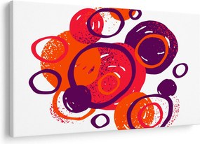 Obraz - Motív s kruhmi v teplých farbách (90x60 cm)