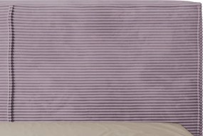 Posteľ Inez 180x200 cm, púdrovo fialová štrukturovaná látka