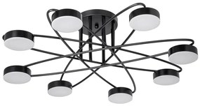 LED Prisadený luster 8xLED/7W/230V 3000-6000K pr. 70 cm čierna