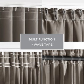 Zatemňovací termo záves taupe 140x270 cm Pleat – Restilo
