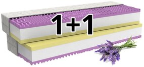 1 + 1 Ortopedický matrac LEVANDULE COMFORT s pamäťovou penou a levanduľou