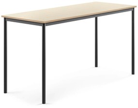 Stôl SONITUS, 1800x700x900 mm, HPL - breza, antracit