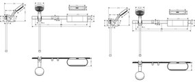 Hansgrohe WallStoris - Sada ručná sprcha 105 3jet Activation EcoSmart, nástenná tyč 700 mm, odkladací set, čierna matná 24291670