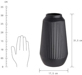 FINJA Váza 31,5 cm - čierna