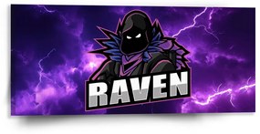 Sablio Obraz FORTNITE RAVEN Fialová búrka - 110x50 cm