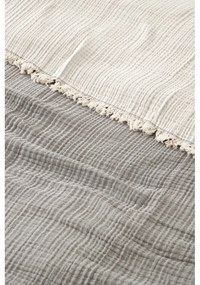 Sivá mušelínová prikrývka na dvojlôžko 230x250 cm – Mijolnir